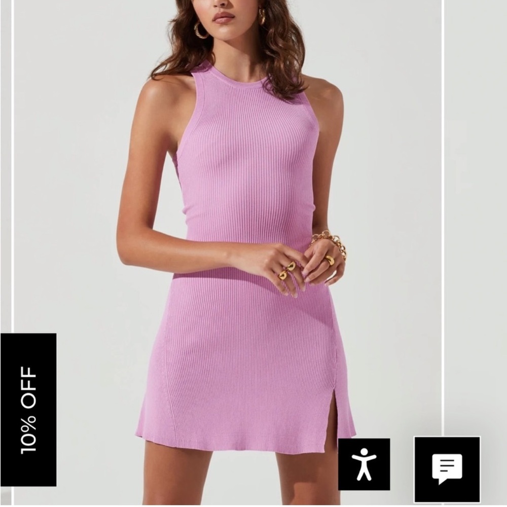 ASTR THE LABEL MEERA RIBBED KNIT MINI DRESS NWT